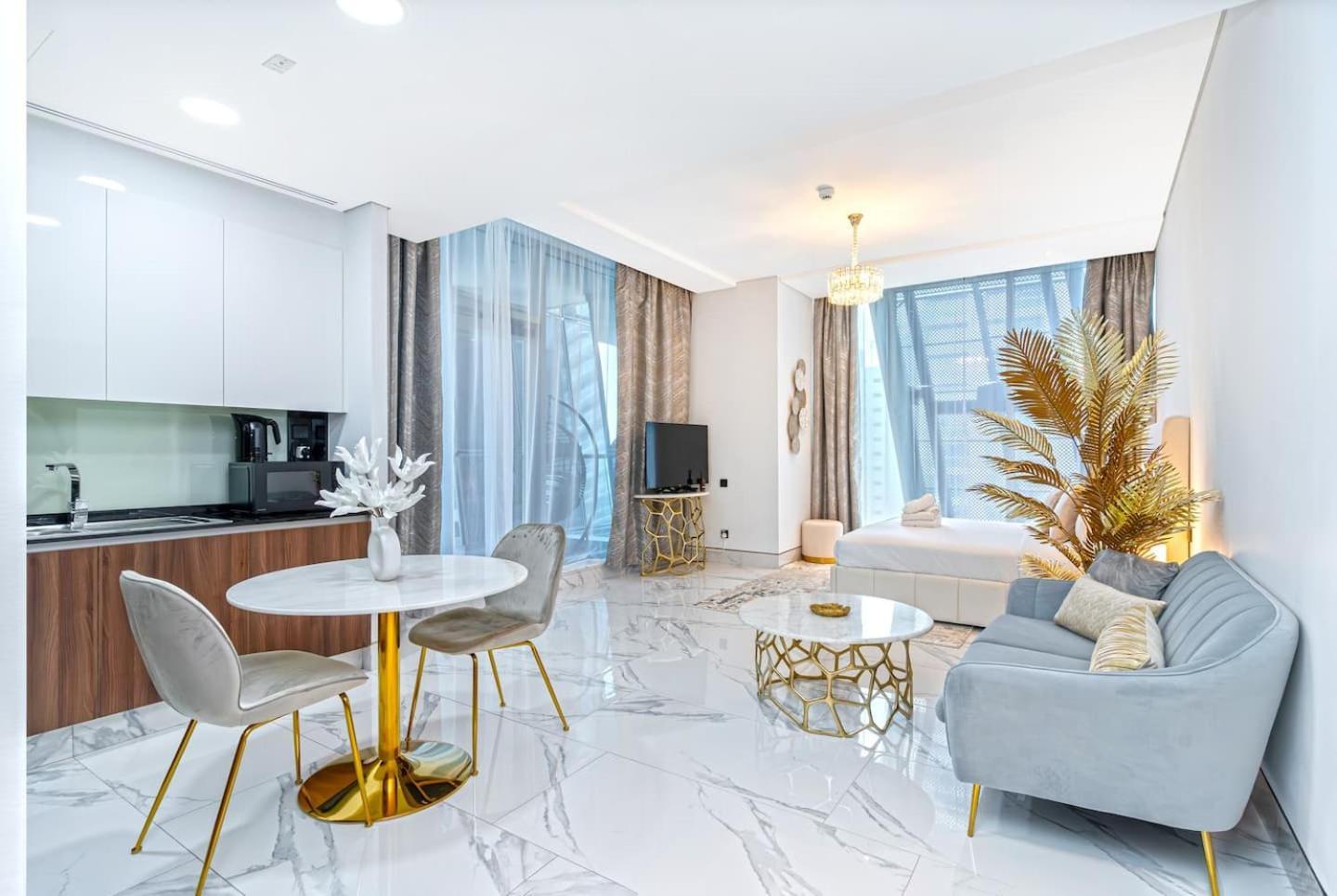 Apartment Futuristic Studio13 Min Walk To Burj Khalifa Dubai